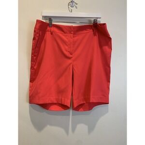 Annika by Cutter & Buck Shorts Womens 14 Red Golf Bermuda Performance Athleisure